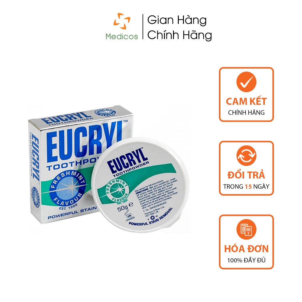 Bột Tẩy Trắng Răng Eucryl Toothpowder Chính Hãng