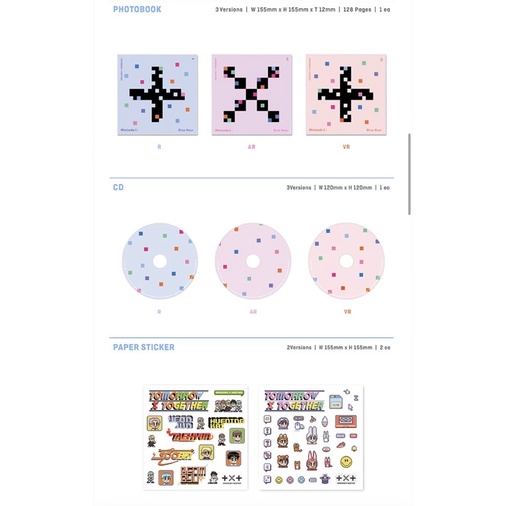 Bộ ảnh nguyên seal nhóm TXT chính hãng BLUE HOUR