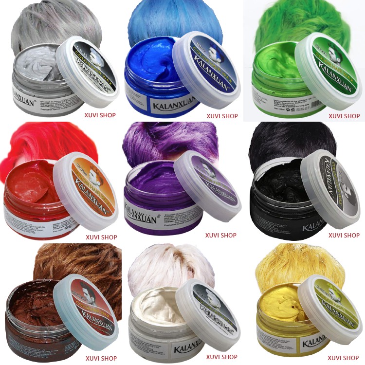 Sáp Vuốt Tóc Màu Nhuộm Tạm Thời Nam Nữ MOFAJANG, KALANXUAN, ASH MUD xám khói,trắng | BigBuy360 - bigbuy360.vn