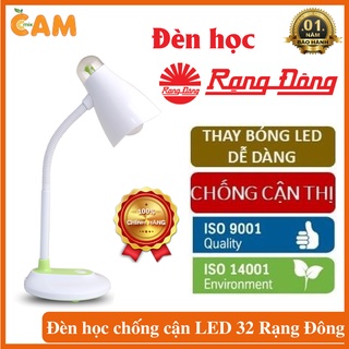Đèn học để bàn chống cận led 32 rạng đông cao cấp, đèn bàn chính hãng