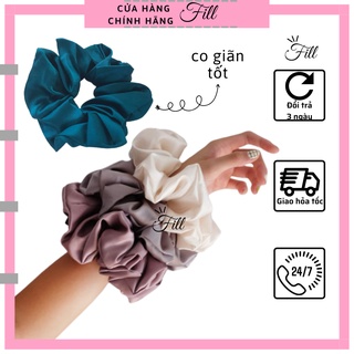 Thun buộc tóc lụa satin dây cột tóc scrunchies