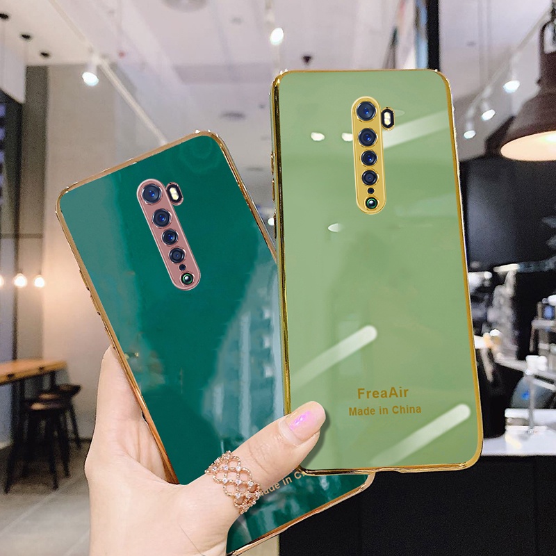 Ốp điện thoại silicon tráng gương mạ vàng sang trọng cho OPPO RENO 2 2F 2Z 10X ZOOM 4 SE Z R17 PRO R15 R11 R11S