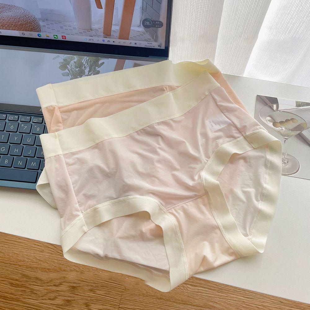 OCEANMAP Quần Lót Lụa Màu Sắc Ngọt Ngào Quyến Rũ Thoải Mái Cho Nữ