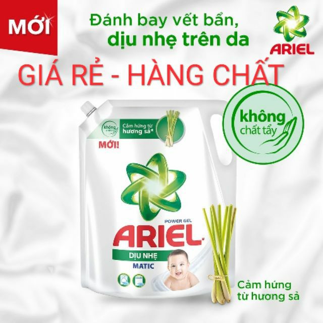 Nước giặt Ariel Matic power gel Dịu nhẹ túi 2,15 kg