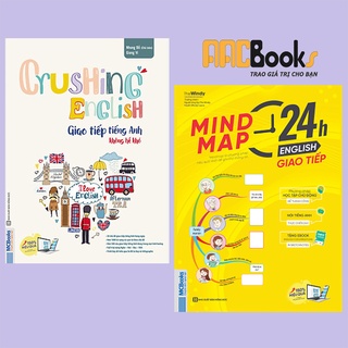 Sách - Bộ 2 cuốn Giao tiếp tiếng Anh không hề khó - Crushing English +  Mind map English 24h - Giao tiếp