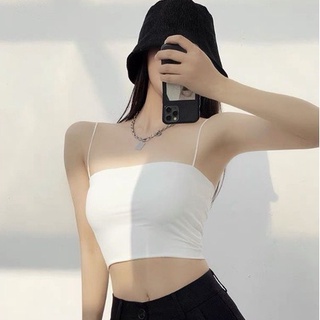 Áo ống crop top 2 dây cá tính mặc lót trong freesize 40-65kg