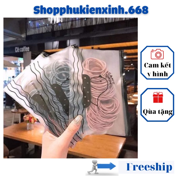 Dây Buộc Tóc Nữ [RẺ NHẤT SHOPEE] Sét 100 Dây Co Dãn Tiện Lợi