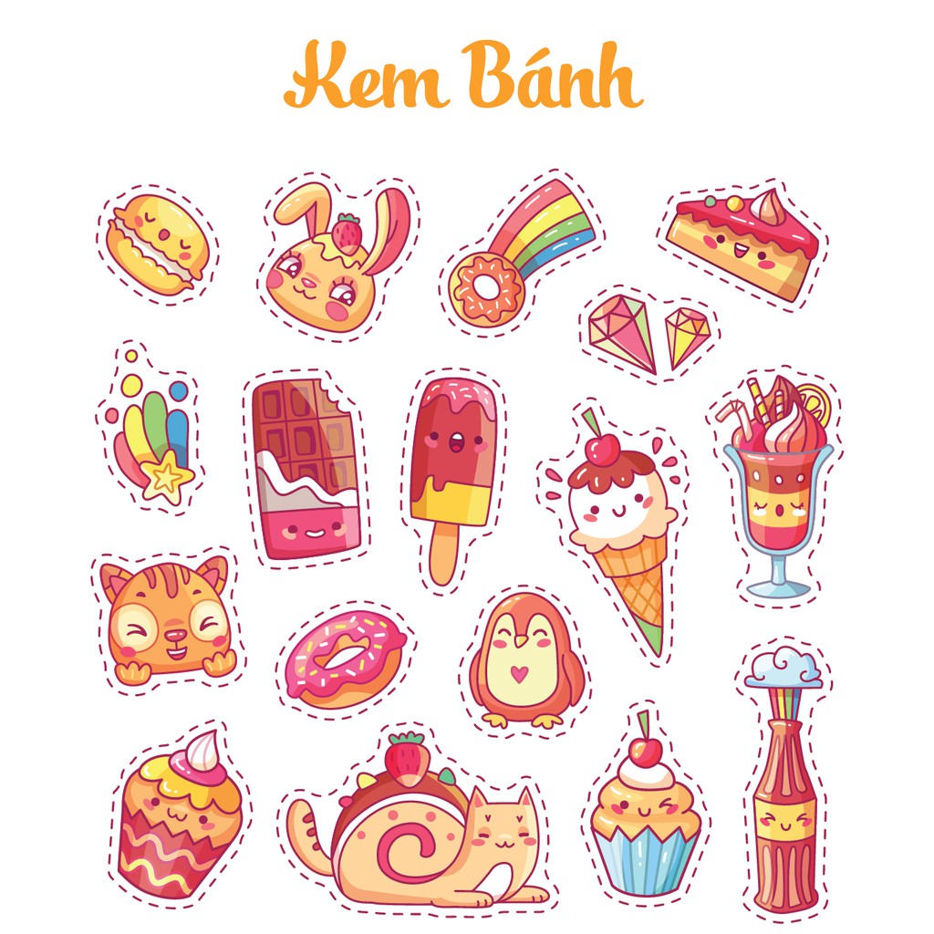 STICKER trang trí Nhật ký sinh động