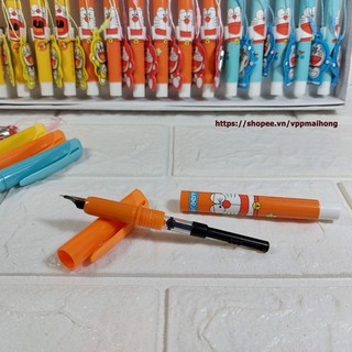 Bút máy ngòi mài luyện chữ Doraemon 1701 tặng kèm ngòi thay thế