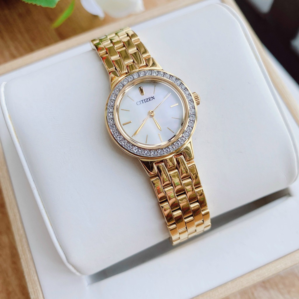 Đồng hồ nữ chính hãng Citizen Eco Drive EJ6102-64D - Máy pin - Kính khoáng
