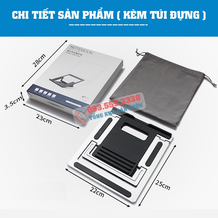 Giá đỡ Laptop / Macbook T8 10 - 16 Inch - Kệ Đỡ Laptop - Ipad - Máy Tính Bảng - Hợp Kim Nhôm - Tản Nhiệt Tốt