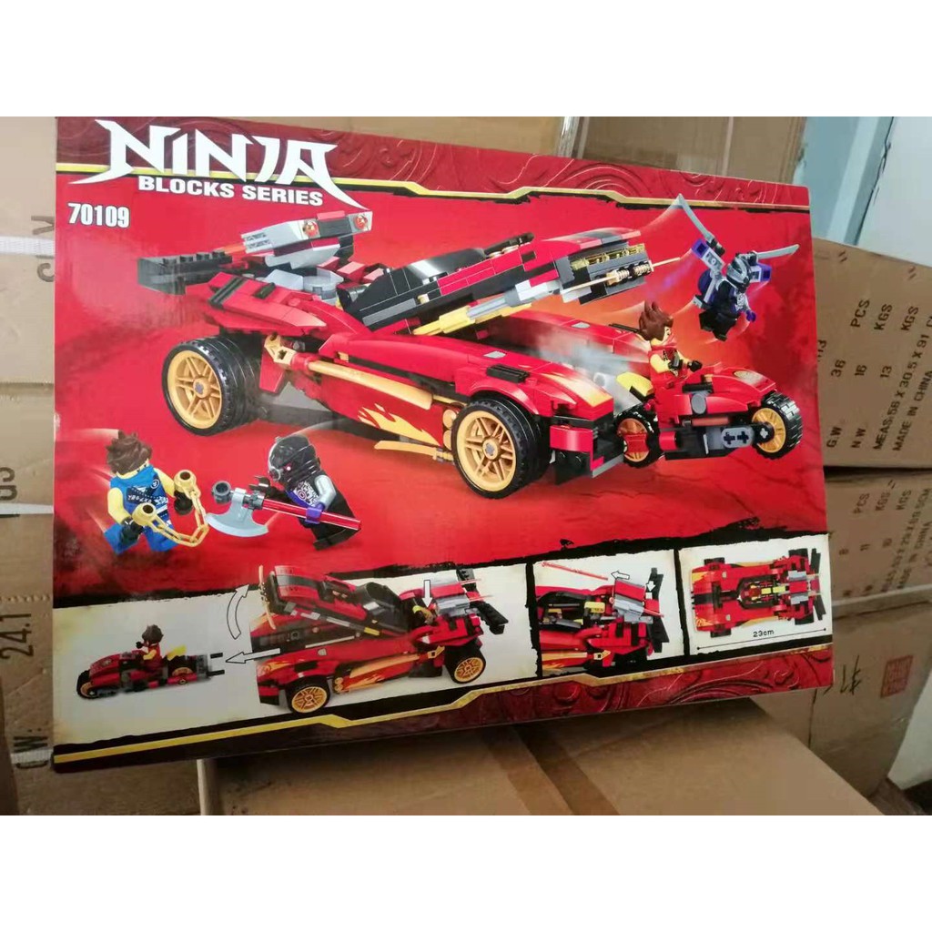 （CÓ SẴN）Đồ chơi lắp ráp mô hinh ninjago Charger 70109 SIêu xe chiến đấu X-1 của KAI
