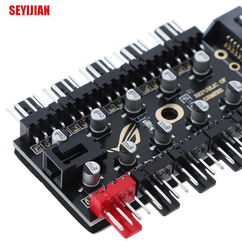 (SEY) Pwm Fan Hub 10 Sata Molex Cooler Cooling Fan Splitter Speed Controller Adapter | BigBuy360 - bigbuy360.vn