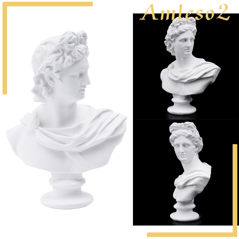 [AMLESO2]God of Sun Apollo Head Statue Europe Sketch Resin Sculpture Decor Collection