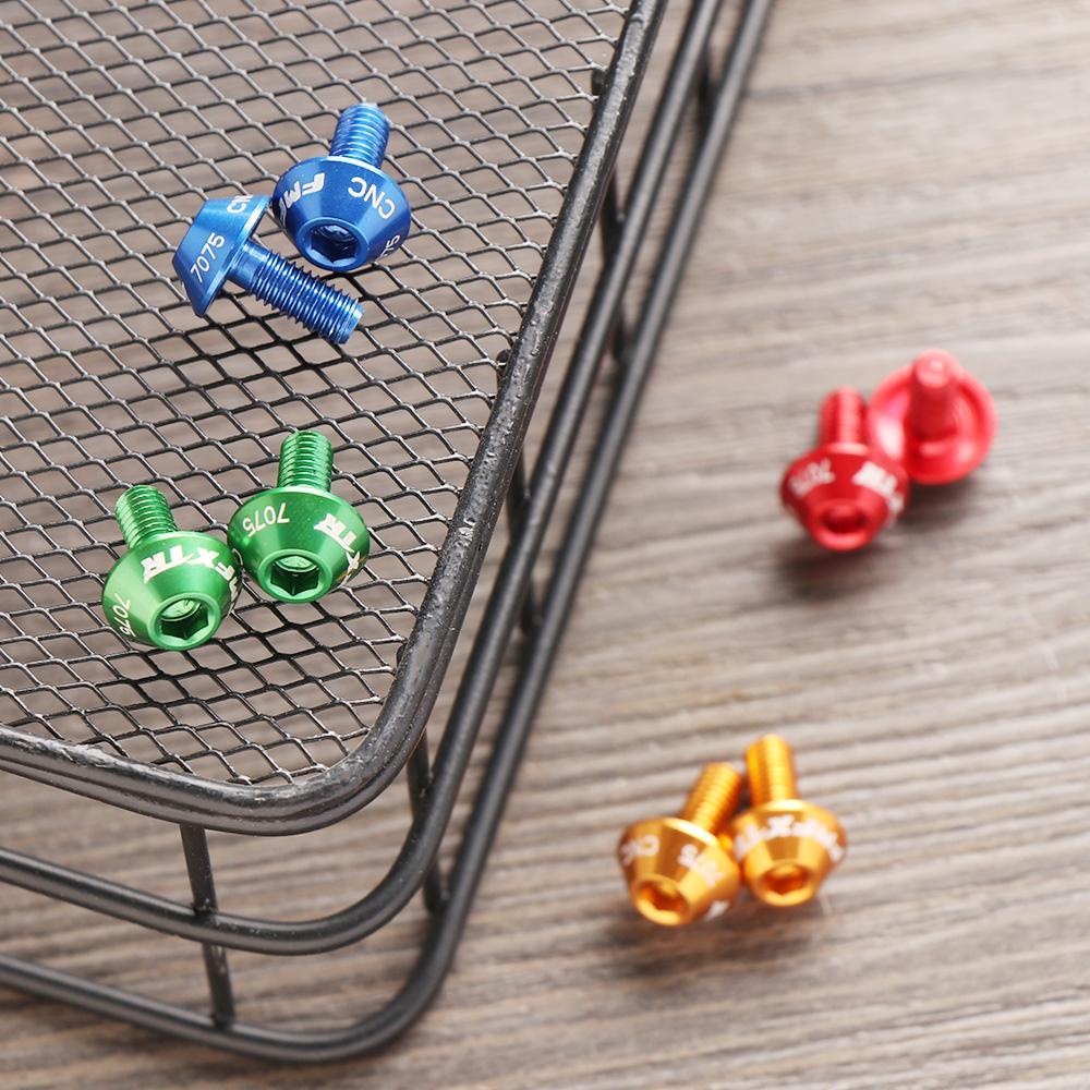 Set 2 Ốc Vít Bằng Hợp Kim Nhôm Nhiều Màu Cho Xe Đạp Leo Núi