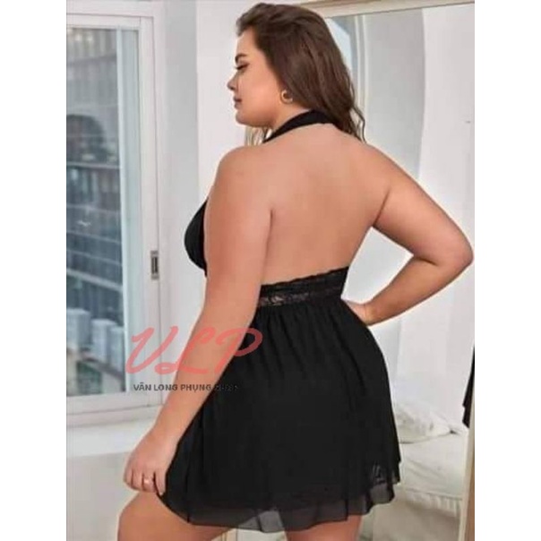 [BIGSIZE_90KG]_DN16_Váy Ngủ Cổ yếm chữ V khoét sâu