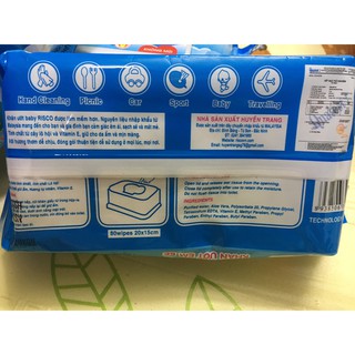Khăn giấy ướt không mùi Baby Risco 100 tờ