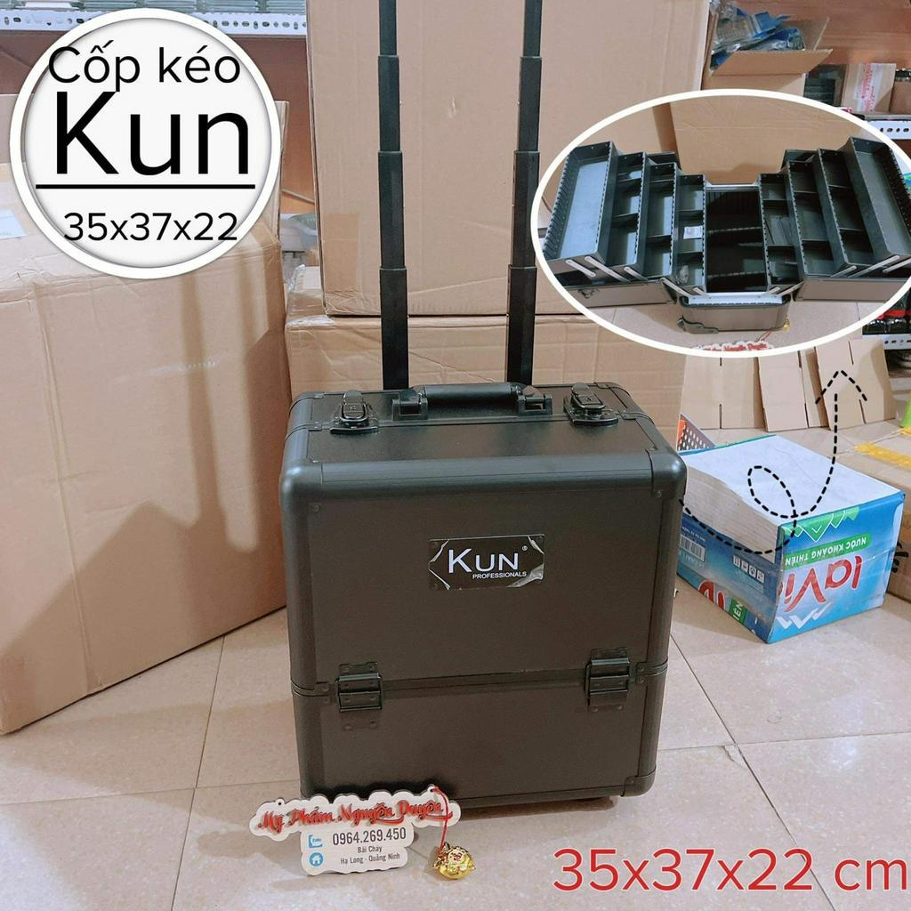 Cốp Kéo Trang Điểm KUN Nhựa Cứng Bọc Thép Loại Thùng To Chính Hãng Cao Cấp