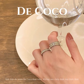 Nhẫn nữ De Coco Embrace đính đá vòng quanh sáng lấp lánh