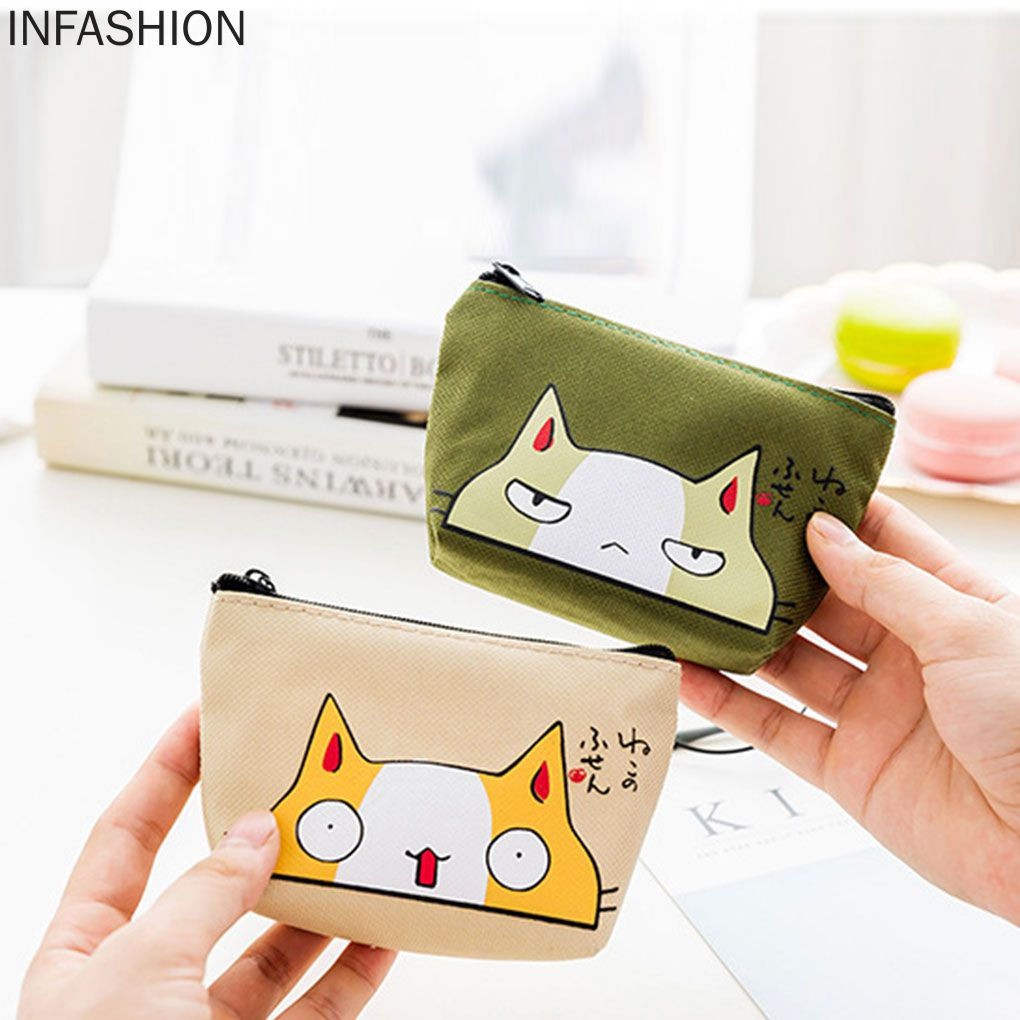 Ví đựng tiền mini in hình mèo dễ thương
