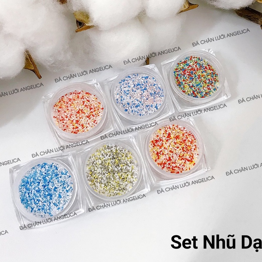 Set Nhũ Dạ Cát Rắc Móng 6 Màu Trang Trí Nail_Mã: SND_ANGELICA