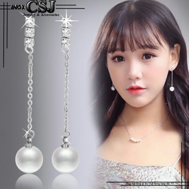 Combo dây chuyền + bông tai hàn quốc