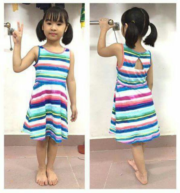 Maxi Girl Dress Gymboree - Đầm thun Maxi sát nách vạt cong bé gái. Gymboree. Vietnam xuất xịn đã onweb hãng ah