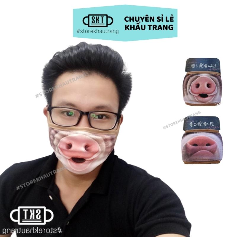 Khẩu Trang Heo 3D Độc Lạ