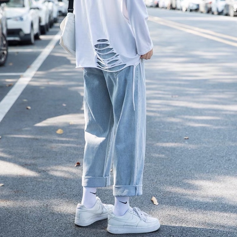 Quần jeans baggy suông , rộng -q4- mang phong cách hàn quốc hottrend 2022