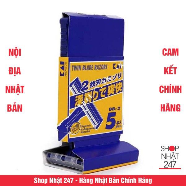 Set 5 dao cạo râu KAI cho nam Nội địa Nhật Bản