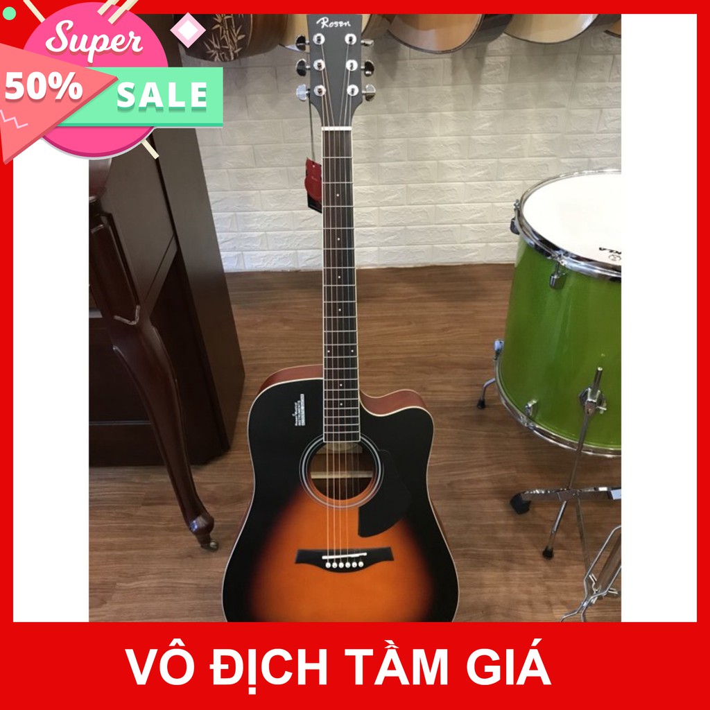 [KHÔ MÁU] Đàn Guitar Acoustic Rosen G11 - tặng kèm bộ phụ kiện