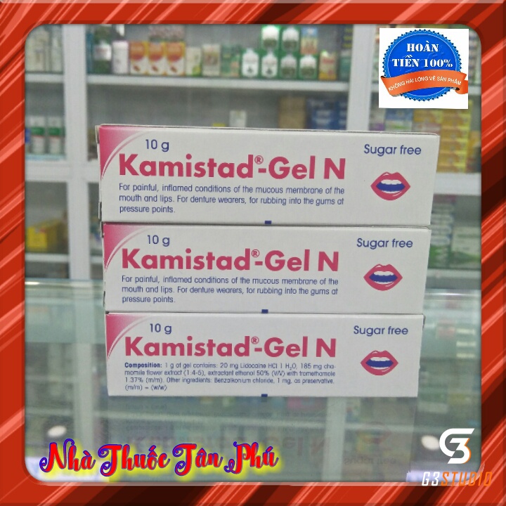 Gel Bôi Nhiệt Miệng Kamistad - Hỗ Trợ Giảm Dau Khoang Miệng , Sưng Nứu Răng Tuýp 10G