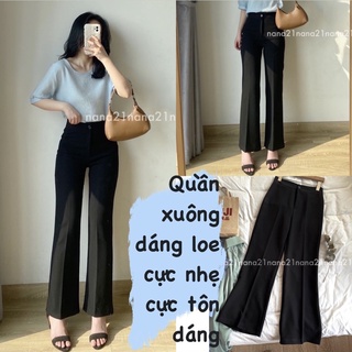 Quần tây dáng suông loe nhẹ