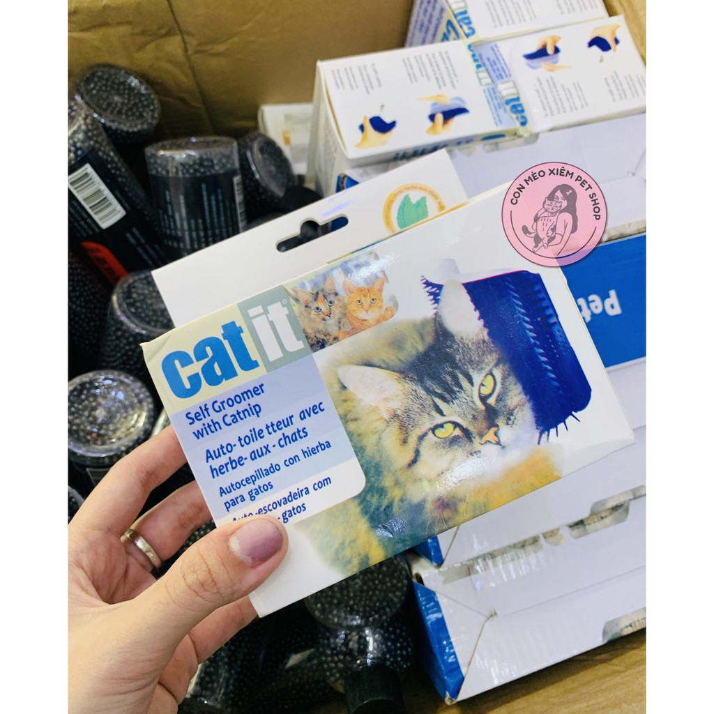 Đồ chơi cho mèo cạ mặt gãi ngứa dán tường cỏ bạc hà catnip thư giãn Con Mèo Xiêm
