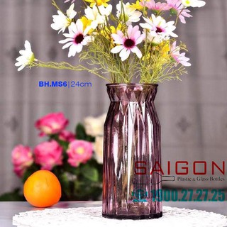 Bình hoa Thủy tinh nhiều màu sắc Cao 24 cm | BH- MS6