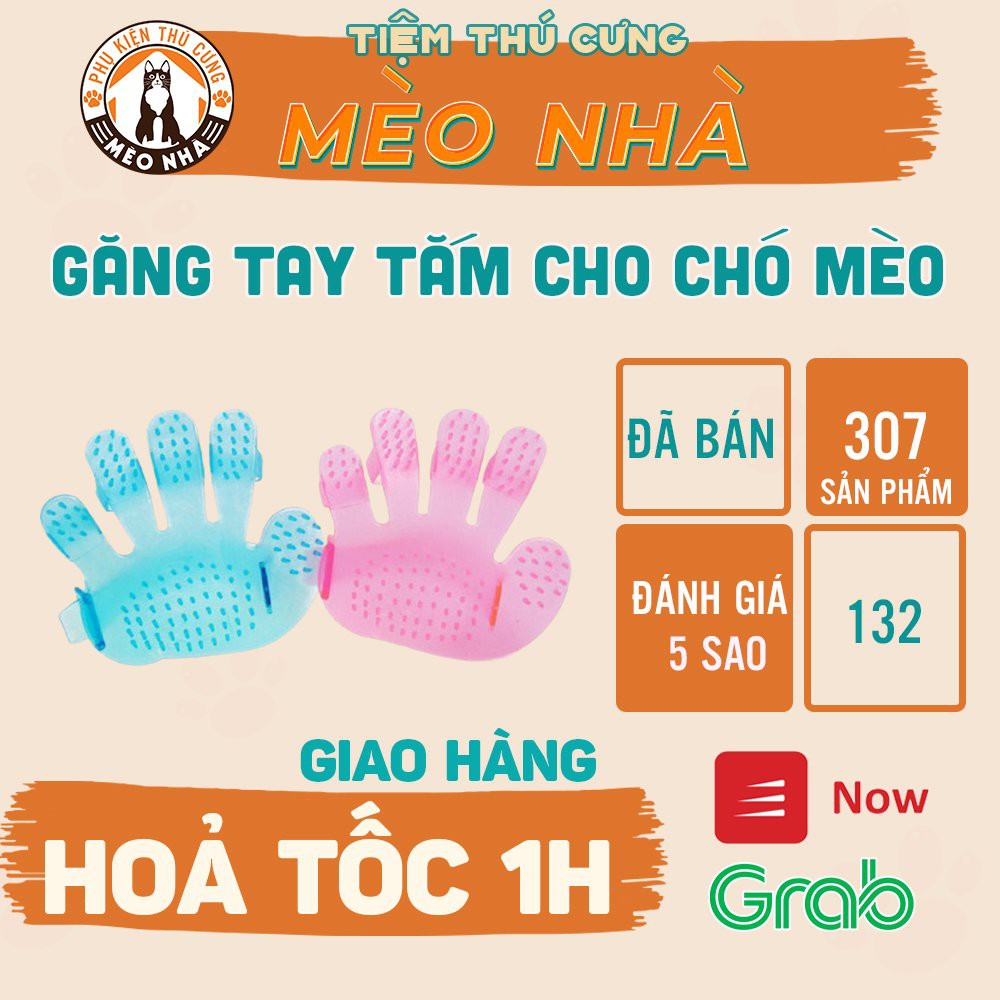 [Giao Nhanh] Găng tay tắm, chải lông cho chó , mèo siêu tiện dụng