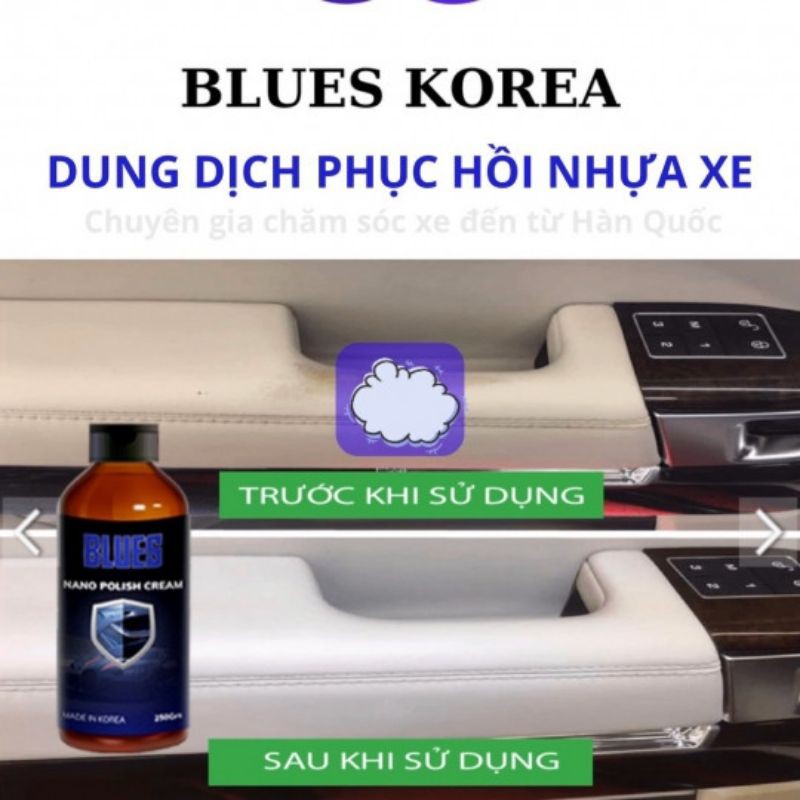 Dung Dịch Phục Hồi Nhựa Xe Blues Korea