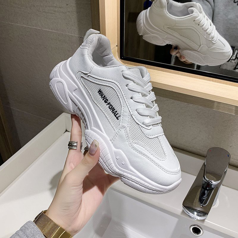 [CLEARANCE Bán giải phóng mặt bằng] Giầy thể thao nữ Sneakers💥, ULzzang 😍Giay the thao màu trắng 😍  (2382&2199)