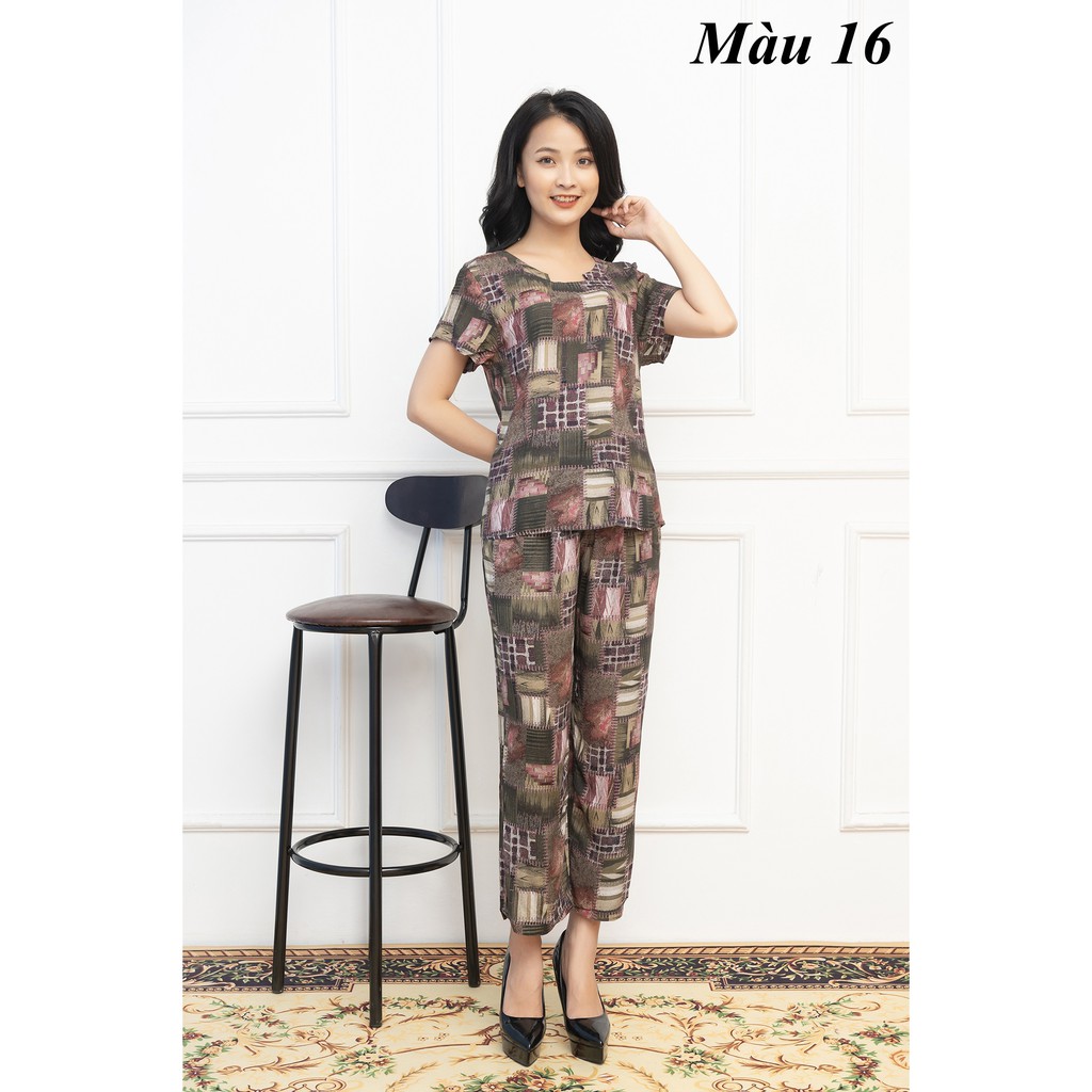 Bộ mặc nhà lanh nhung Vicci BGD.006 nhiều họa tiết