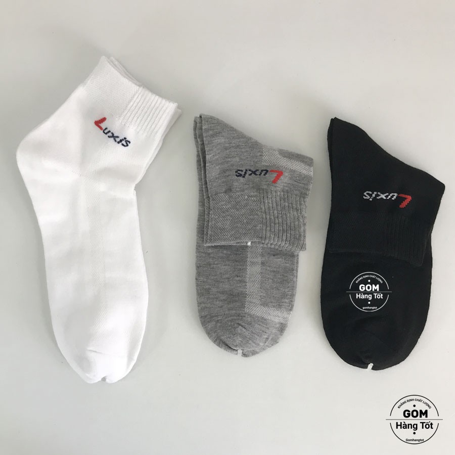 [Combo 5 đôi] tất cổ cao nam nữ cao cấp, vớ thể thao unisex phủ nano bạc khử mùi kháng khuẩn - LUXIS-S15-CB5