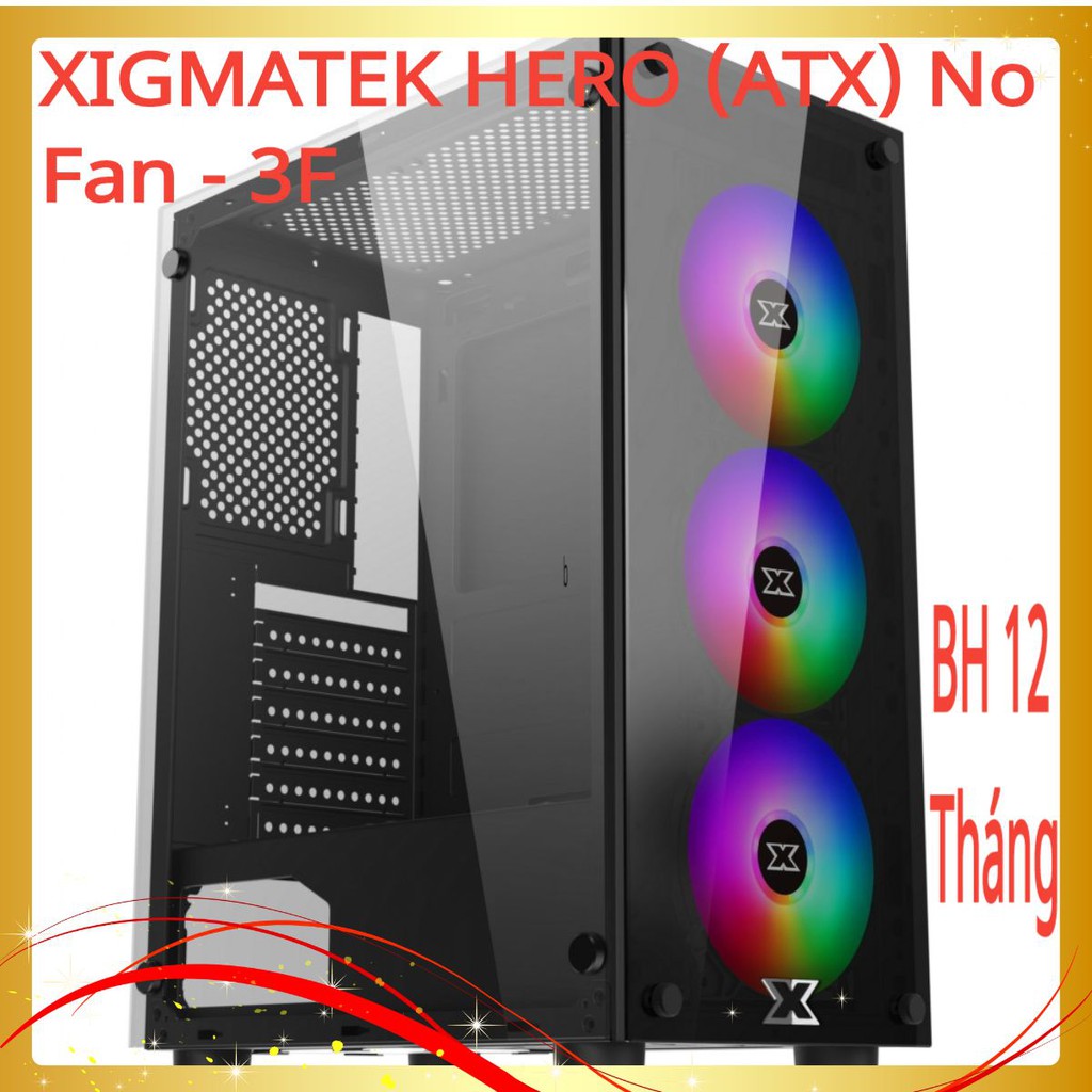Vỏ Case Máy Tính XIGMATEK HERO (ATX) No Fan - 3F CHÍNH HÃNG