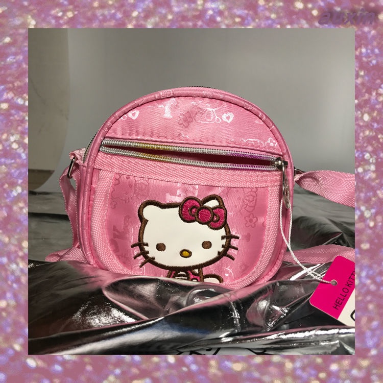 Túi Đeo Chéo Mềm Mại Họa Tiết Hello Kitty Phong Cách Nhật Bản Cho Nữ 90s