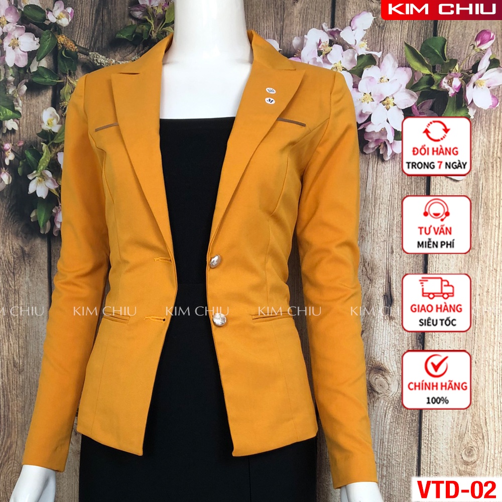 Áo Vest Nữ Công Sở Cao Cấp Kim Chiu Tay Dài Vải Kaki, Form Đẹp [HÀNG CAO CẤP - ĐỔI TRẢ THOẢI MÁI] VTD-02