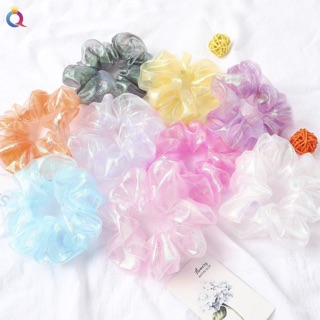 🎾Chun cột tóc Scrunchie voan bóng nhũ