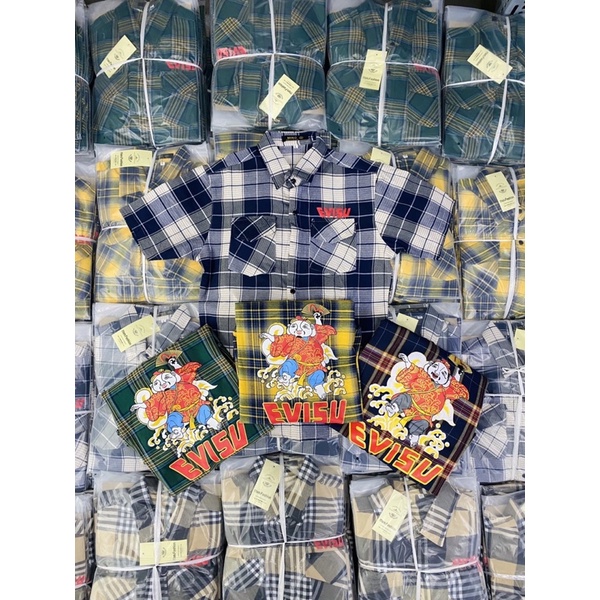 sơ mi evisu ngắn tay siêu xịn( video thật)