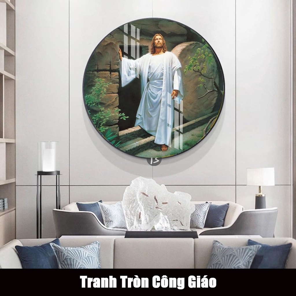 Tranh Công Giáo Tráng Gương Cao Cấp Tặng Kèm Đinh Treo Tường