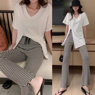 QUẦN THUN ỐNG LOE LƯNG CAO
