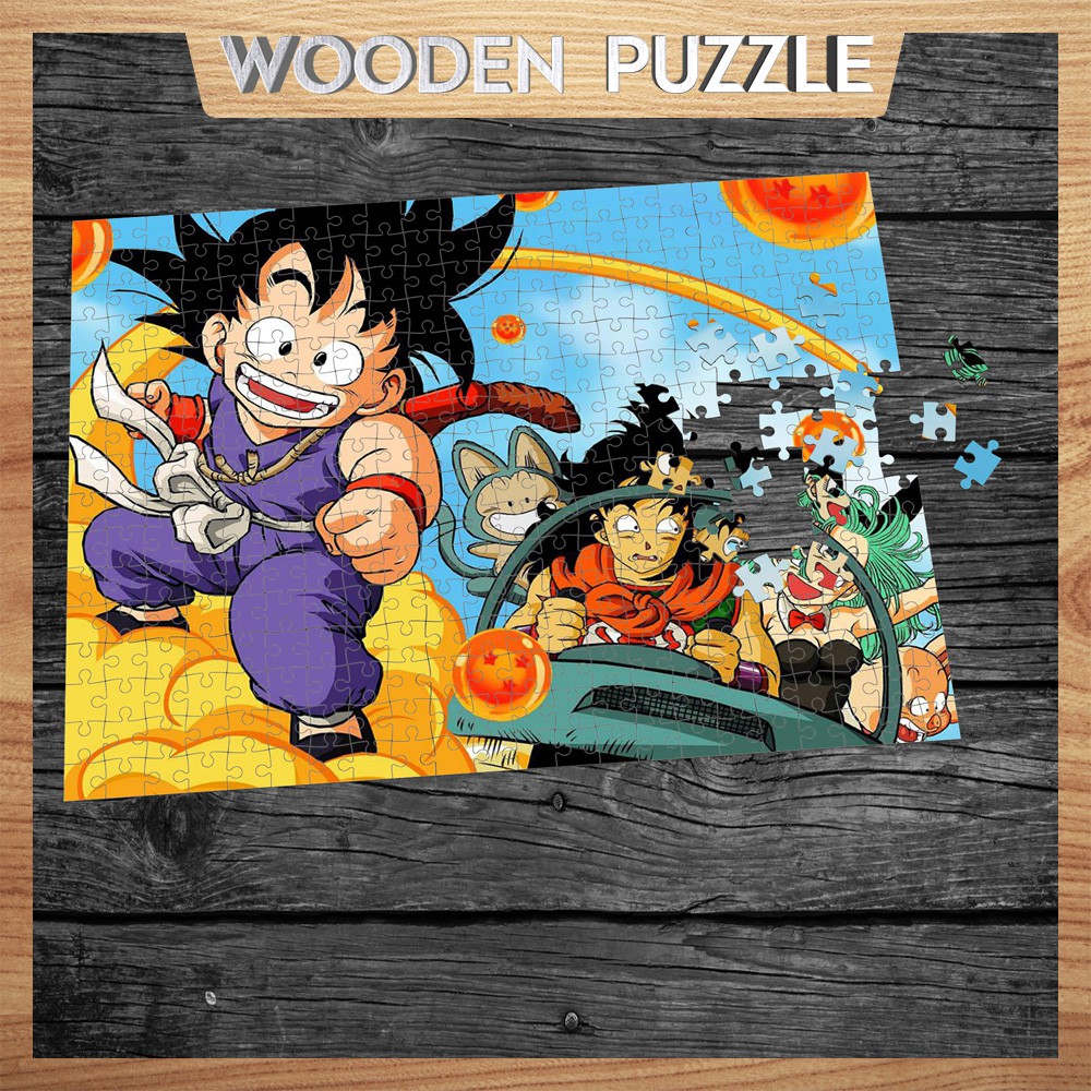 Tranh xếp hình gỗ Dragon Ball Songoku 300 - 500 mảnh ghép cho nhiều lứa tuổi,tranh ghép hình WP08