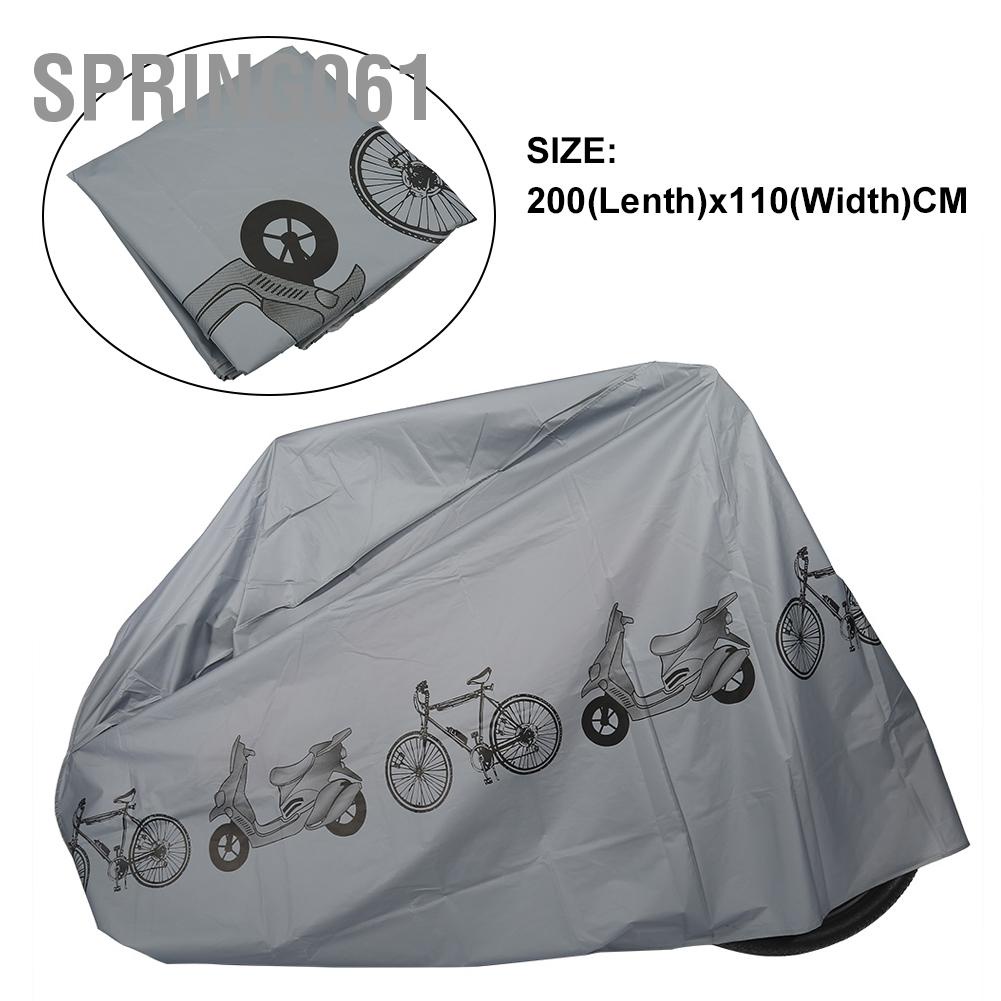 Spring061 2x1.1M Xe đạp Che xe máy Mưa ngoài trời Bảo vệ chống bụi Chống thấm nước tia cực tím
