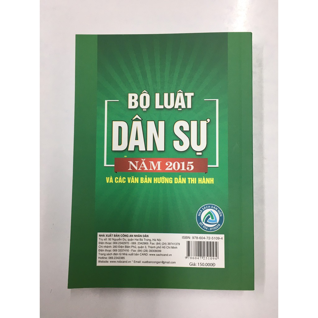 Sách Luật - Bộ Luật Dân Sự 2015 và các văn bản hướng dẫn thi hành